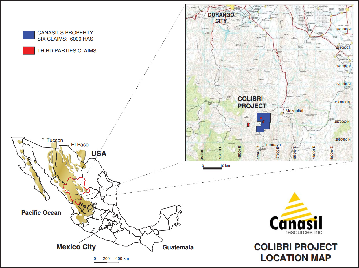 Colibri Project Location Map