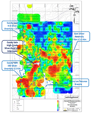 SILVER Soil Geochemical Anomalies Map