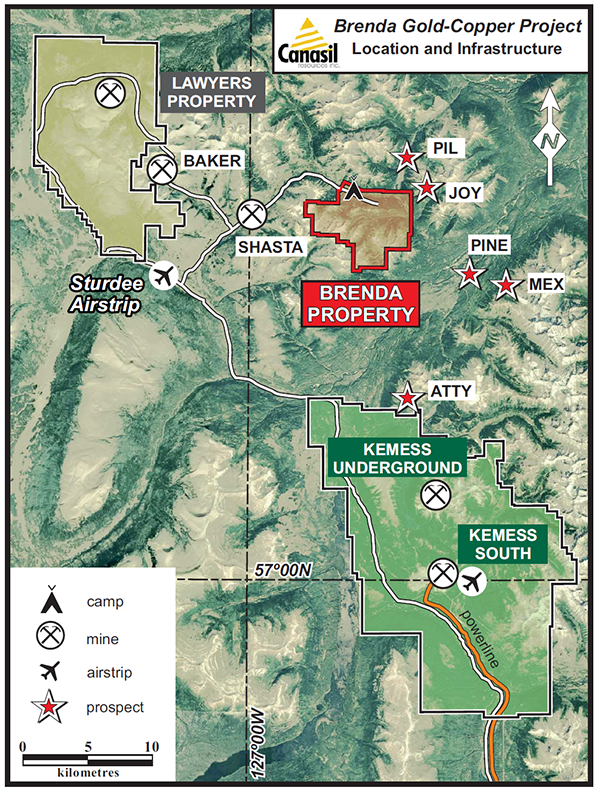 Canasil Brenda Gold-Copper Project, Kemess-Toodoggone District, BC, Canada