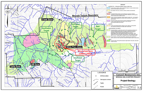 Canasil Brenda Gold-Copper Project, Kemess-Toodoggone District, BC, Canada