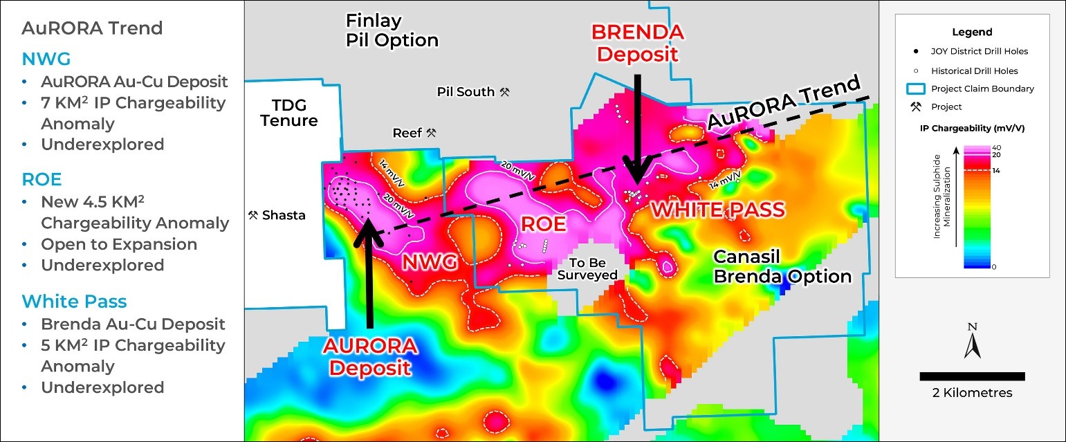 JOY District AuRORA Trend: Second Emerging Classic Porphyry Au-Cu Deposits Trend at JOY District